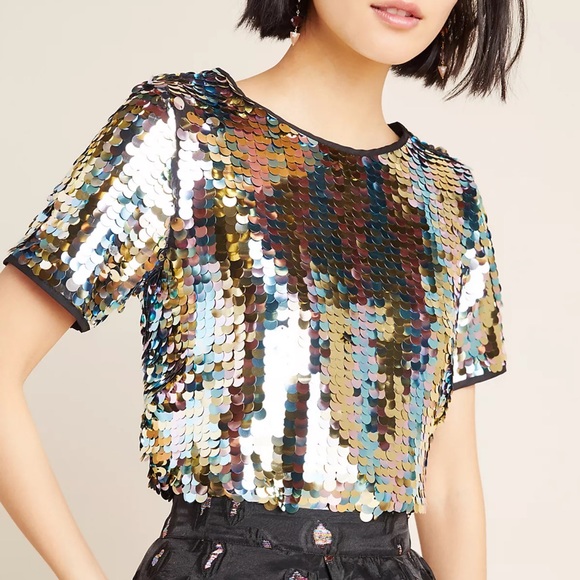Anthropologie Tops - Anthropologie Aja Sequined Blouse